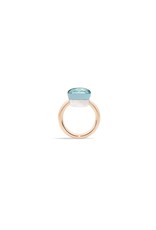 Pomellato Pomellato Nudo Maxi ring in 18 krt. roségoud met sky blue topaas