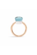 Pomellato Pomellato Nudo Petit ring in 18 krt. roségoud met sky blue topaas