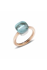 Pomellato Pomellato Nudo Classic ring in 18 krt. roségoud met sky blue topaas