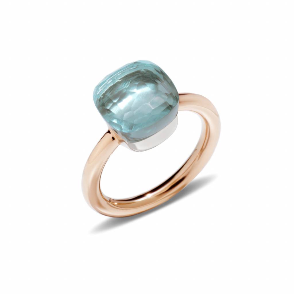 Ongekend Pomellato 18 kt. roségouden Nudo Classic ring met blauwe topaas A IS-97