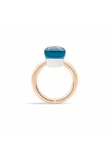 Pomellato Pomellato Nudo Classic ring in 18 krt. roségoud met London blue topaas