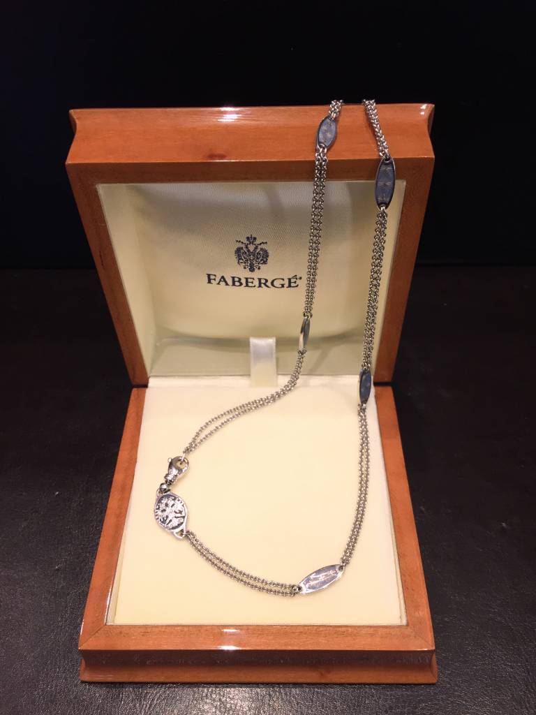 Fabergé Fabergé dubbel jasseron collier in 18 krt. witgoud