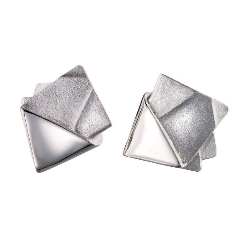 Lapponia Lapponia Origami 84 zilveren oorstekers