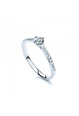 Private Label CvdK Private Label CvdK  ring in 18 krt. witgoud met diamant