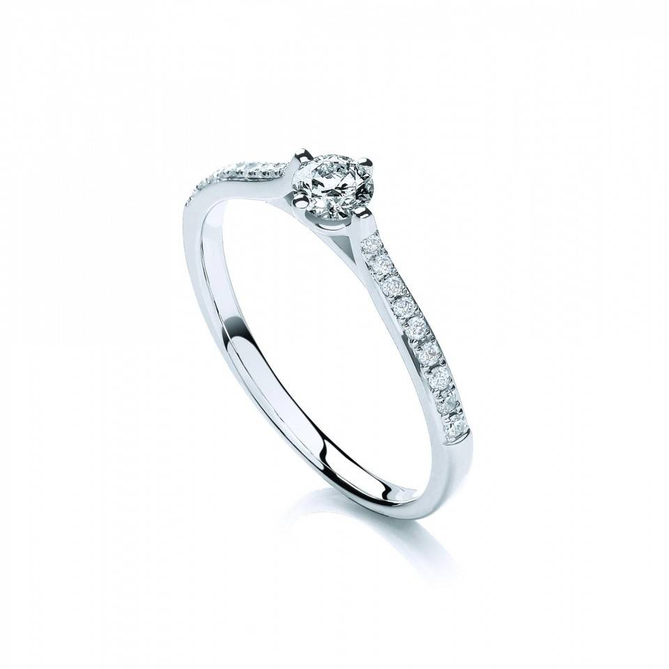 Private Label CvdK Private Label CvdK  ring in 18 krt. witgoud met diamant
