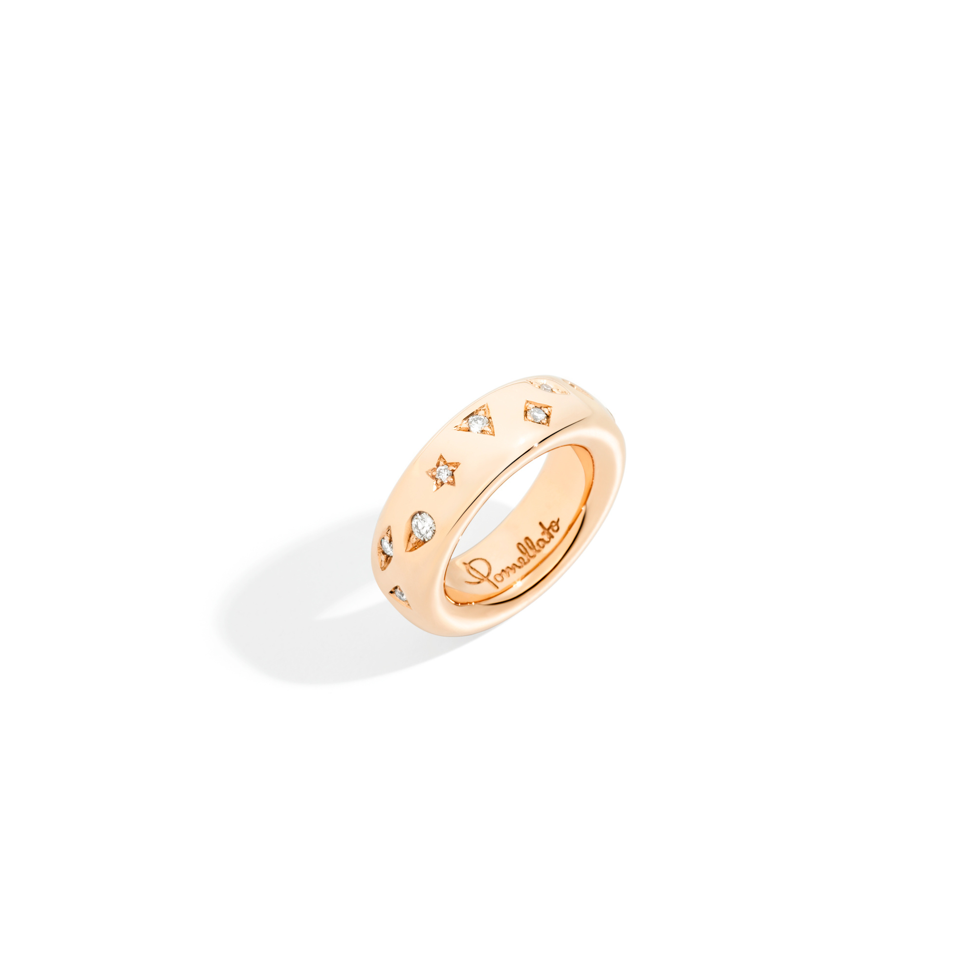 Pomellato Pomellato Iconica ring in 18 krt. roségoud met witte diamanten