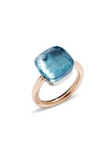 Pomellato Pomellato Nudo Maxi ring in 18 krt. roségoud met sky blue topaas