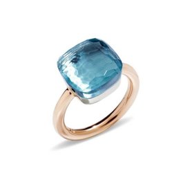 Pomellato Pomellato Nudo Maxi ring met sky blue topaas