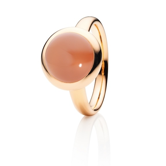 Capolavoro Capolavoro ring in 18 krt. roségoud met oranje maansteen