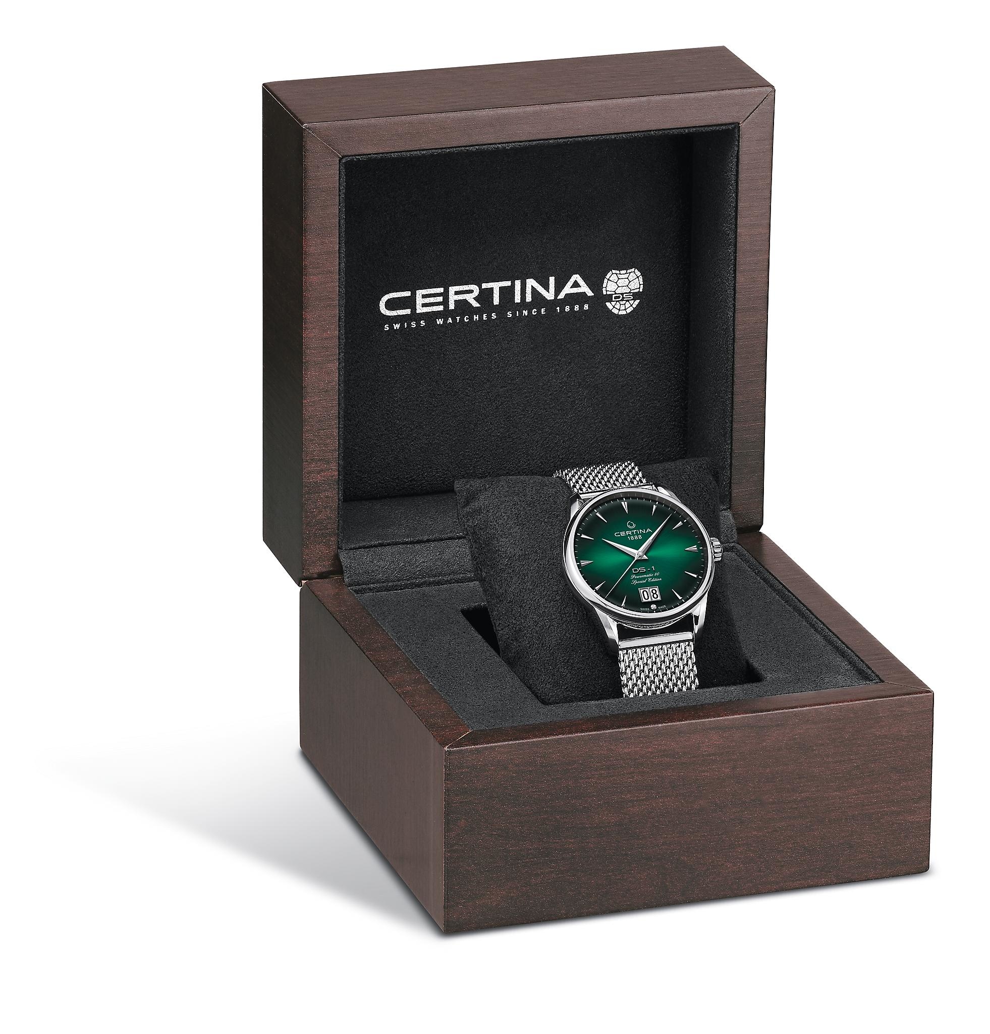 Certina Certina DS-1 Powermatic 80 Special Edition powermatic Big Date, 41mm edelstalen kast en milanese band