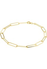 Private Label CvdK Private label CvdK armband in 14 krt. geelgoud met paperclip schakel