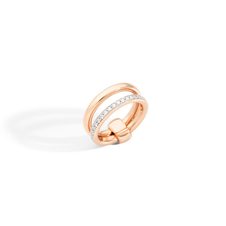 Pomellato Pomellato Iconica ring in 18 krt. roségoud met witte diamanten