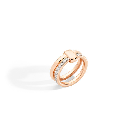 Pomellato Pomellato Iconica ring in 18 krt. roségoud met witte diamanten