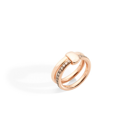 Pomellato Pomellato Iconica ring in 18 krt. roségoud met cognac diamanten