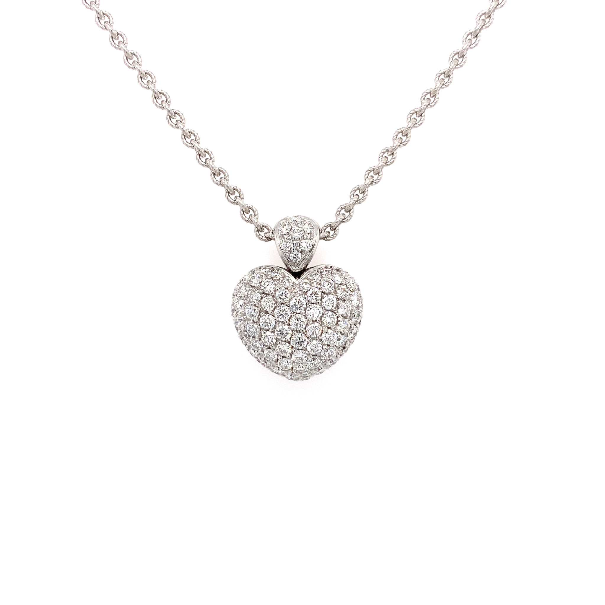 Leo Pizzo Leo Pizzo Amore collier en hart hanger met diamant