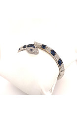 Leo Pizzo Leo Pizzo Animalia slangarmband met blauwe saffier en witte diamant