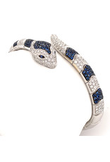 Leo Pizzo Leo Pizzo Animalia slangarmband met blauwe saffier en witte diamant