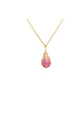 Leo Pizzo Leo Pizzo collier en druppelhanger met roze saffier en diamant