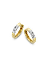 Private Label CvdK Private Label CvdK oorringen in 14 krt. geelgoud met diamant