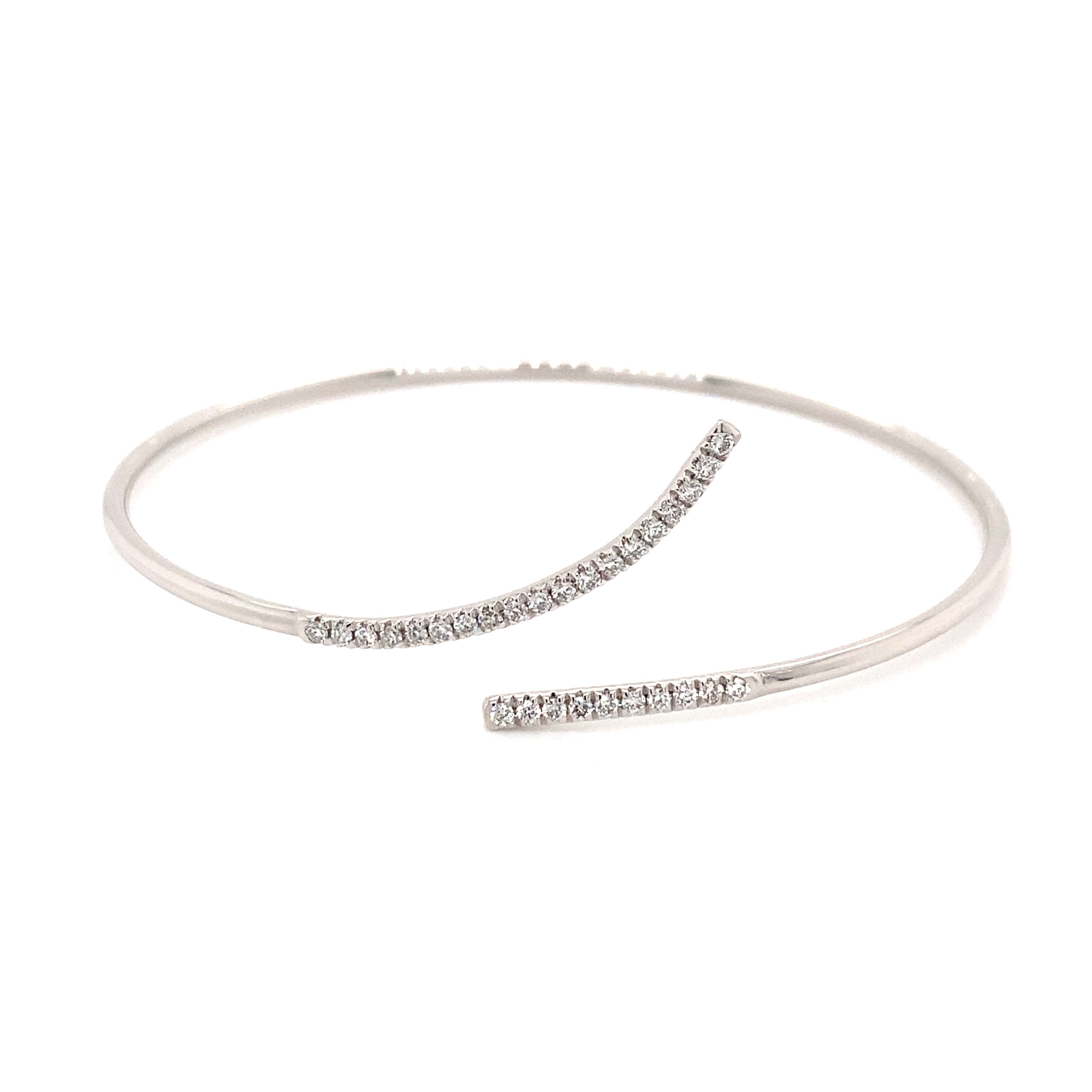 Private Label CvdK Private Label CvdK 14 krt. witgouden armband  met diamanten