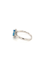 Private Label CvdK Private Label CvdK witgouden halo ring diamant/topaas