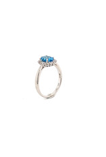 Private Label CvdK Private Label CvdK witgouden halo ring diamant/topaas