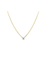 Private Label CvdK Private Label CvdK collier in 14 krt geelgoud met diamant
