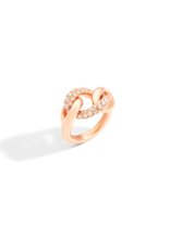 Pomellato Pomellato Tango Catene ring in 18 krt. roségoud met witte diamanten