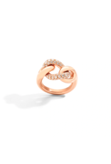 Pomellato Pomellato Tango Catene ring in 18 krt. roségoud met witte diamanten