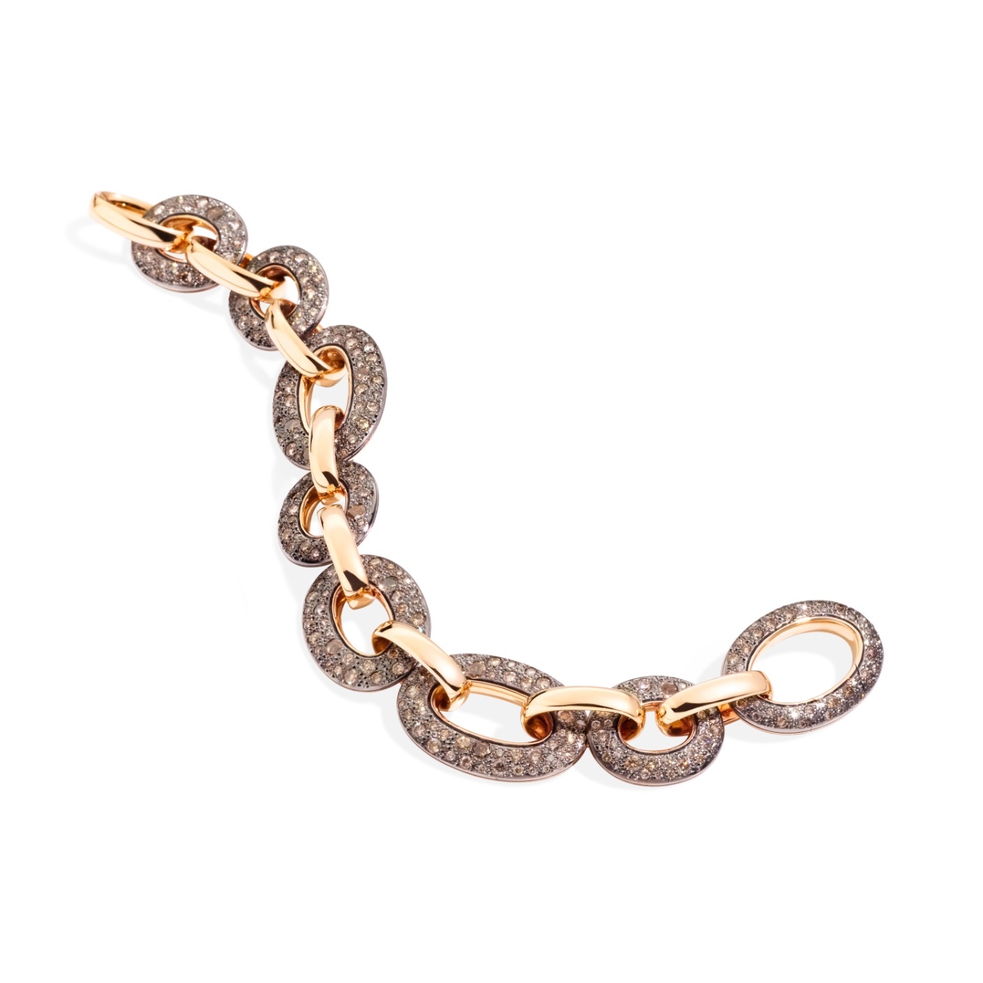 Pomellato Pomellato Tango Catene armband in 18 krt. roségoud met cognac diamanten