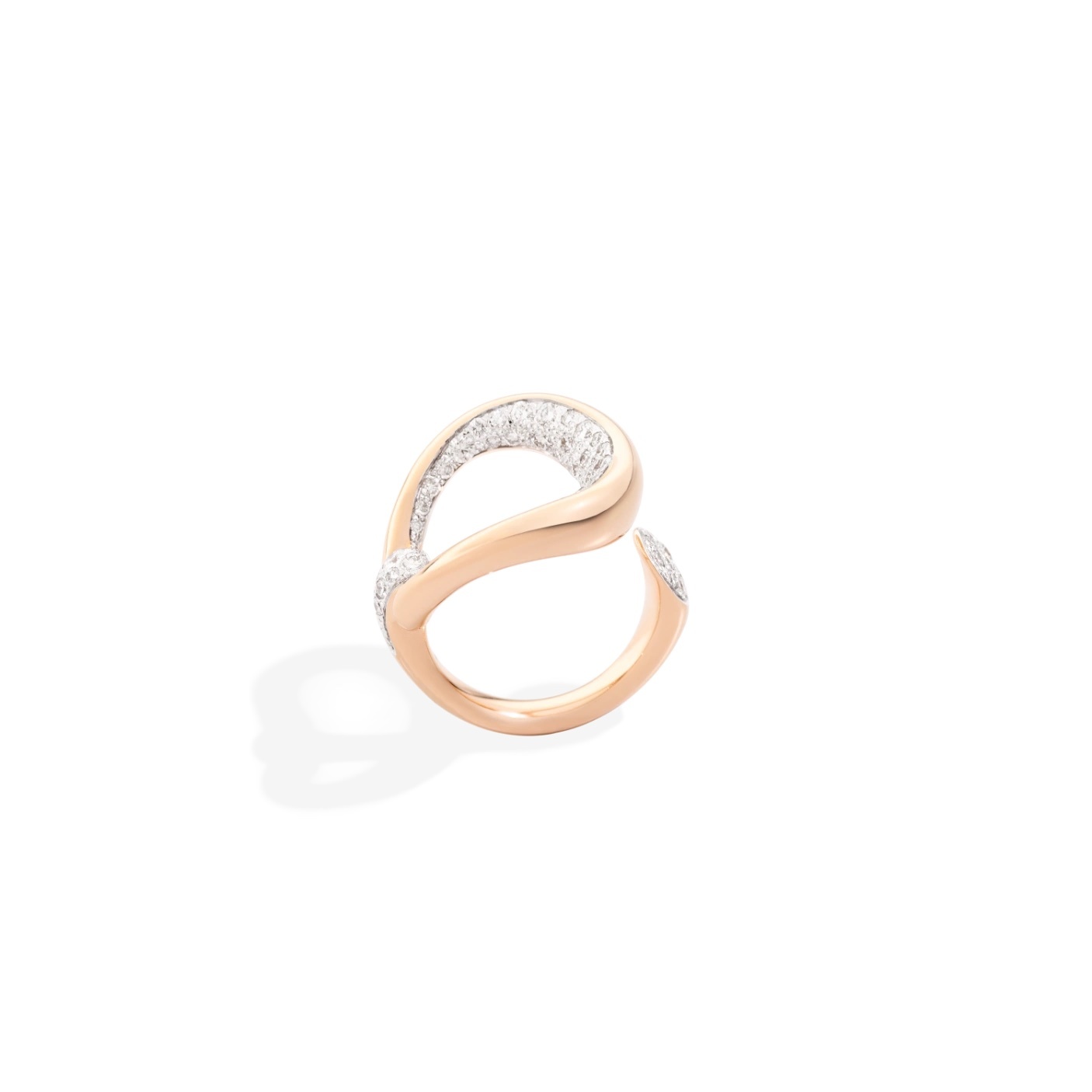 Pomellato Pomellato Fantina ring in 18 krt. roségoud met witte diamanten