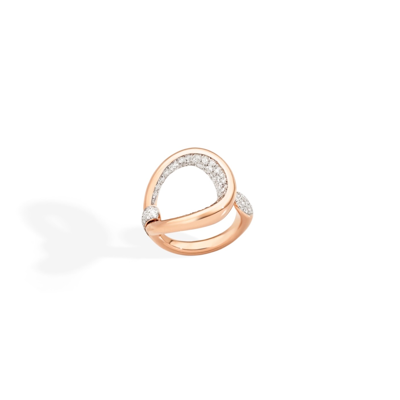 Pomellato Pomellato Fantina ring in 18 krt. roségoud met witte diamanten