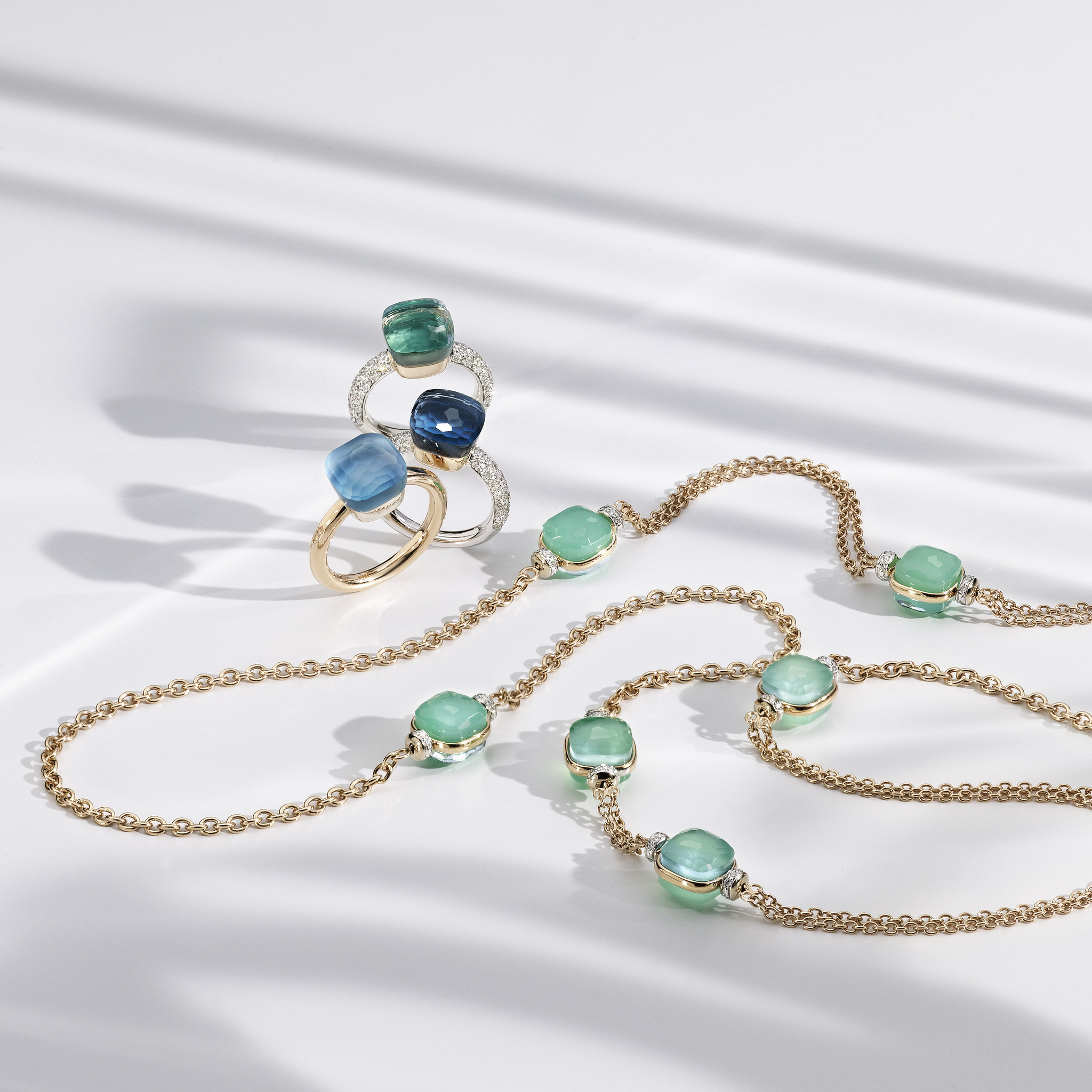 Pomellato Pomellato Nudo Classic ring in 18 krt. roségoud met sky blue topaas gelé