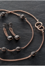 Pomellato Pomellato Nudo collier in 18 krt. roségoud met obsidianen