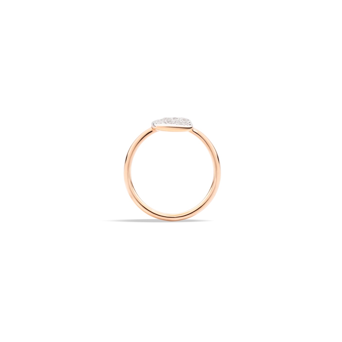 Pomellato Pomellato Sabbia ring in 18 krt. roségoud met witte diamanten