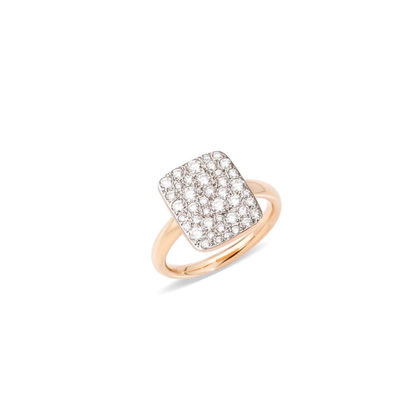 Pomellato Pomellato Sabbia ring in 18 krt. roségoud met witte diamanten