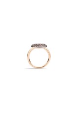 Pomellato Pomellato Sabbia ring in 18 krt. roségoud met cognac diamanten
