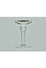 Kristallen kandelaar met 925 zilver, 130 mm hoog