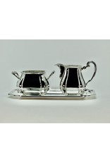 Driedelig suiker- en melkstel in 925 zilver