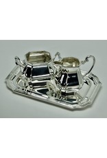 Driedelig suiker- en melkstel in 925 zilver