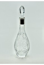 Hoge kristallen karaf met hals in 925 zilver, 310 mm hoog