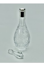 Hoge kristallen karaf met hals in 925 zilver, 310 mm hoog