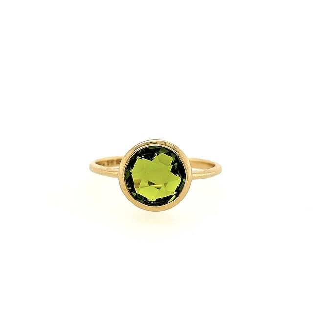 Italo Bottene Italo Bottene ring in 14 krt. geelgoud met peridot