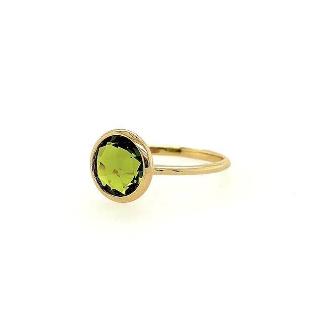 Italo Bottene Italo Bottene ring in 14 krt. geelgoud met peridot