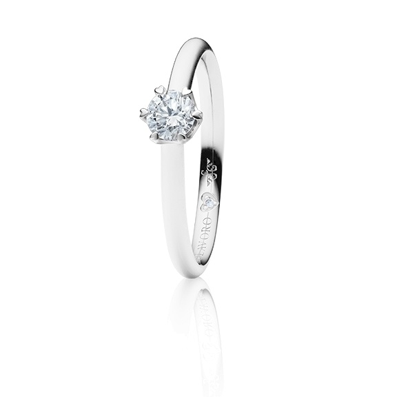 Capolavoro Capolavoro ring in 18 krt. witgoud met diamant