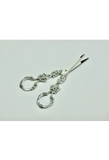 Fraai bewerkte druivenschaar in 925 zilver, 155 mm lang