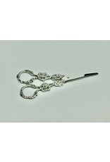 Fraai bewerkte druivenschaar in 925 zilver, 155 mm lang