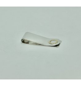 Pianegonda money clip in zilver en geelgoud, 55 mm lang
