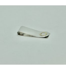 Pianegonda money clip in zilver en geelgoud, 55 mm lang