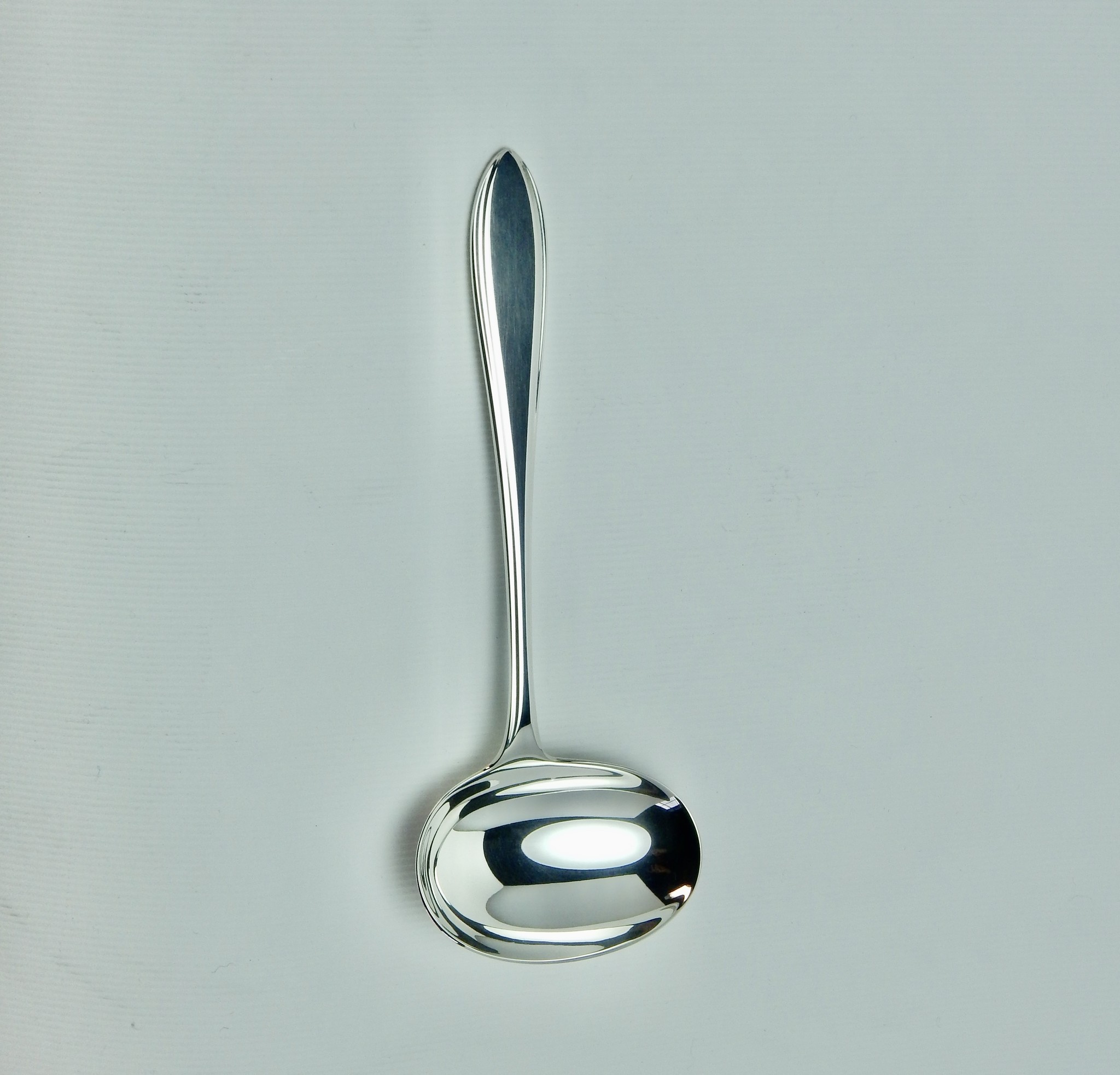 Paplepel / dwarslepel in 925 zilver, 127 mm lang